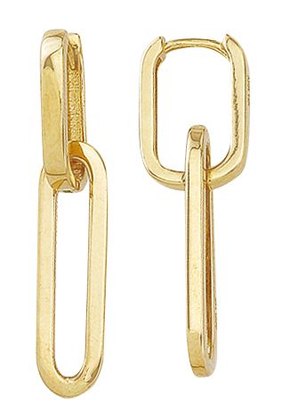 Double Paperclip Drop Earring